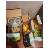 Collection of Partylite Assorted Votive Candles and Holders in Boxes