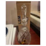 Royal Copenhagen 1987 Porcelain Plate, Italian Crystal Bell, and Decorative Tray Set