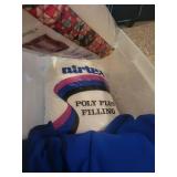 Lot of Fabric Pieces, Fleece, Disney Prints, and Poly Plus Filling