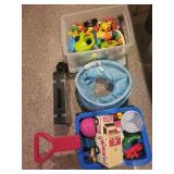 Large Collection of Kids Toys with Vehicles, Blocks, and Accessories