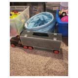 Large Collection of Kids Toys with Vehicles, Blocks, and Accessories