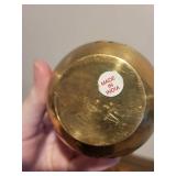 Brass Camel Cutout Bowl with Hand-Carved Wooden Stand