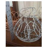 Collection of 4 Metal Kitchen Baskets and Stands