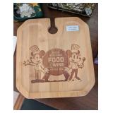 Assorted Collectibles Including EPCOT Food & Wine Board, Department 56 Bunny, and Disney Mail Holder