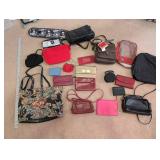 Collection of 16 Vintage and Modern Purses, Handbags, Wallets, and Accessories