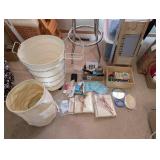 Collection of Laundry Hampers, Foot Masks, Essential Oils, and Personal Care Items