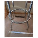 Black Vinyl Bar Stool with Chrome Frame