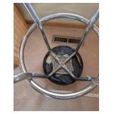 Black Vinyl Bar Stool with Chrome Frame