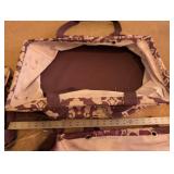 Thirty-One Utility Tote Bag Set with Purple Floral Pattern