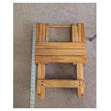 Folding Wooden Stool, Adjustable Crutch, and Metal Shoe Rack Set