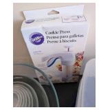 Baking and Kitchenware Set with Cookie Press, Bread Tube, and Carriers