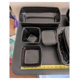 Longaberger Black Woven Traditions Stoneware Dinnerware Collection