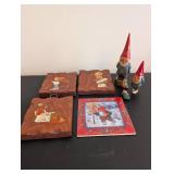 Vintage Scandinavian Gnome Figurines, Wall Plaques, and Decorative Tile Collection