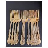 Gold-Tone Flatware Set with Decorative Case - 42 Pieces