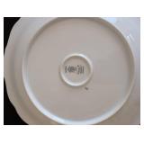 Vintage Plate Set with Fruit Motif, Blue Pattern Plate, and Stanley Roberts Velvet 18-8 Stainless Salt and Pepper Shakers with Grinder