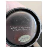 Vintage Plate Set with Fruit Motif, Blue Pattern Plate, and Stanley Roberts Velvet 18-8 Stainless Salt and Pepper Shakers with Grinder