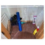 Large Kitchen Pantry Lot with Glass Storage Jars, Containers, Cookware, and Assorted Utensils