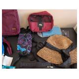 Travel Accessories Collection Including Baggalini Bags, Neck Pillow, Organizer, and Hat
