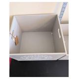 Set of 2 Basketville Decorative Wooden Storage Bins with Handles