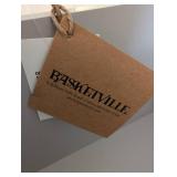 Set of 2 Basketville Decorative Wooden Storage Bins with Handles