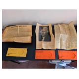 Set of 3 Antique-Style Parchment Reproductions: Magna Carta, Thomas Jefferson, Declaration of Independence