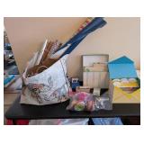 Collection of Gift Wrapping Supplies, Greeting Cards, and Craft Accessories