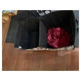 Thirty One Room to Grow Utility Bin Storage Organizer in Black and White  Floral Pattern Fabric, Collapsible