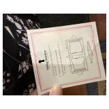 Thirty One Room to Grow Utility Bin Storage Organizer in Black and White  Floral Pattern Fabric, Collapsible