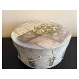 Daisy-Print Round Storage Boxes & Hexagonal Boxes - 4-Piece Decor Set