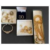 Timex Gold-Tone Wristwatch with Assorted Gold Jewelry