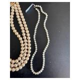 Pearl Necklaces - 3-Strand & 18-Inch Single Strand Both New with Tags