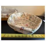 Longaberger Baskets - Handwoven Floral Lined with Plastic Inserts Dresden, Ohio USA (Lot of 2)