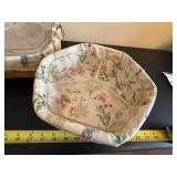 Longaberger Baskets - Handwoven Floral Lined with Plastic Inserts Dresden, Ohio USA (Lot of 2)