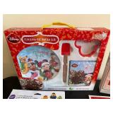 Disney Cookies for Santa Kit & Wilton 24-Cavity Silicone Mold & Angel Glass Ornament - New in Box