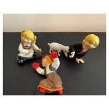 Candy Design Norway - 3-Piece Vintage Figurine Set - Children in Folk Dress