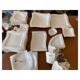 Large Collection Villeroy & Boch Crofton 1748 Germany Square Dinnerware - White Porcelain