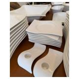 Large Collection Villeroy & Boch Crofton 1748 Germany Square Dinnerware - White Porcelain