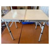 Aluminum Folding Table - 24 x 18 in Portable Two-Piece Top