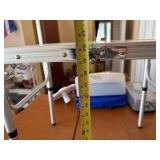 Aluminum Folding Table - 24 x 18 in Portable Two-Piece Top