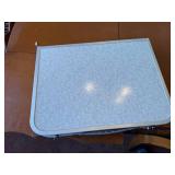 Aluminum Folding Table - 24 x 18 in Portable Two-Piece Top