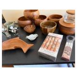 Wooden Bowls & Serving Pieces - Assorted Sizes, Martha Stewart Confetti Wands & Wine Markers