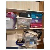 Large Collection of Dress Patterns & Fabrics - Assorted Sewing Materials