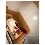 Assorted Doll Making and Craft Supplies - Fabrics, Doll Accessories & Storage Bins