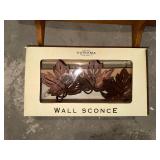 Sonoma Wall Sconce & 2 Wooden Wall Shelves (Set of 3)