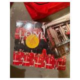 Harrods London Tote Bags - Red Bus Print (2 Bags)