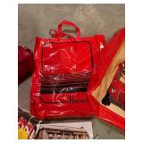Harrods London Tote Bags - Red Bus Print (2 Bags)