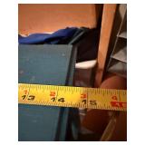 Gothic Arch Display Shelf - Blue Wood 5-Shelf Narrow Bookcase