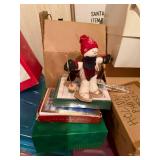 Large Assortment of Christmas Decorations including Wreaths, Ornaments, Dillard