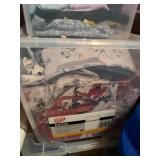 Assorted Quilting & Sewing Fabric Scraps in Clear Storage Bins
