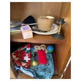 Vintage Floral Porcelain Teacups & Saucers - Large Center Vase Included